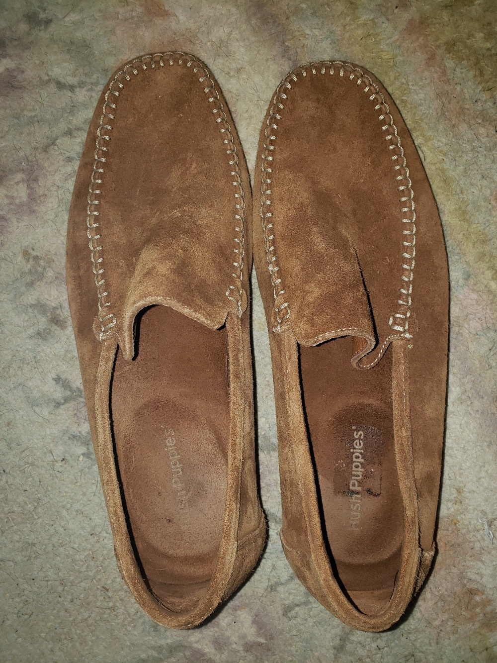 Hush Puppies UNISEX Brown Suede Moccasin Loafers